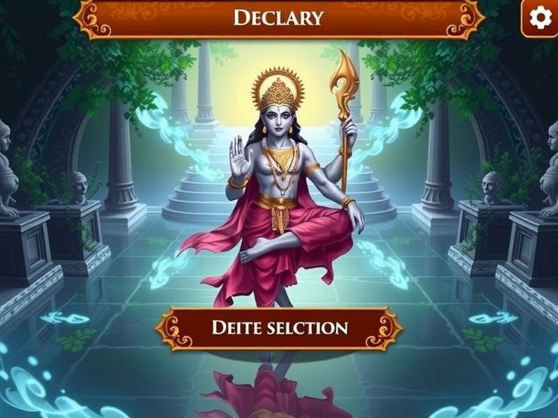 Ganges Divine Passage gameplay screenshot showing deity selection